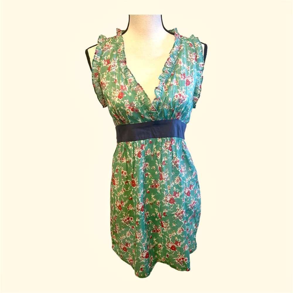 Y2K Floral Ruffle Mini Dress • Nordstrom Solemio • S/M
